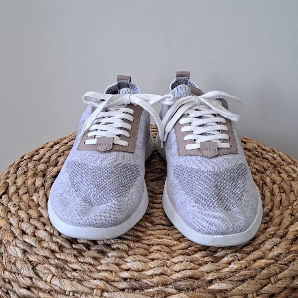 Wolf & Sherpherd Men Supremeknit Grey/White Athleisure/Preppy Slip On Sneakers 8